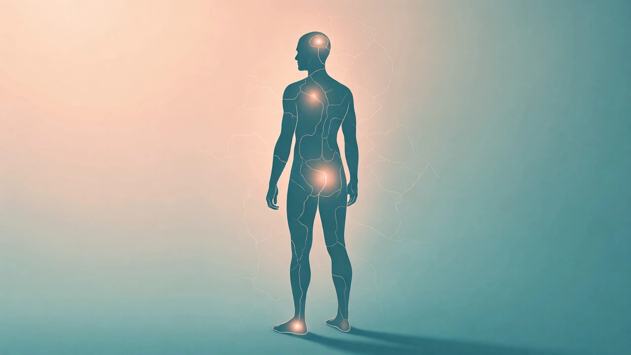 Conceptual silhouette representing full-body skin health